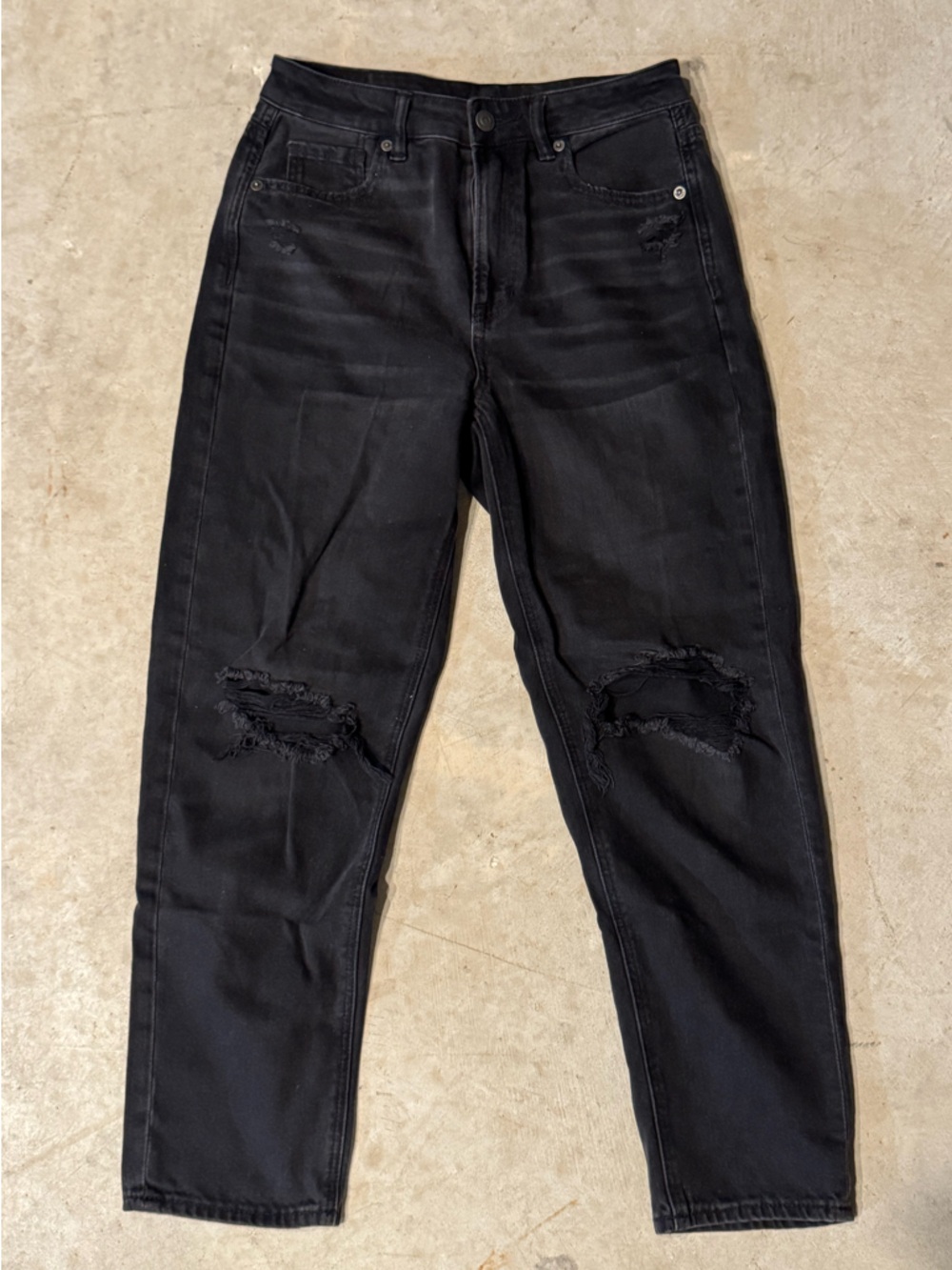 American Eagle Outfitters Black Ripped Skinny Jeans